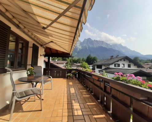 balcony of the vacation apartment "Das Stepberg"