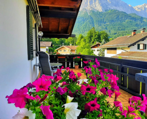 balcony of the vacation apartment "Das Stepberg"